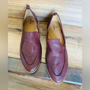 Susina Burgundy Leather Slip-On Loafers size 7.5